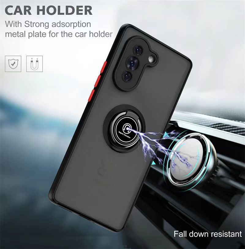 Phone Case for Huawei Nova 10, Shockproof Bumper [Drop-Protection] Case with Ring Holder Stand Magnetic Cover