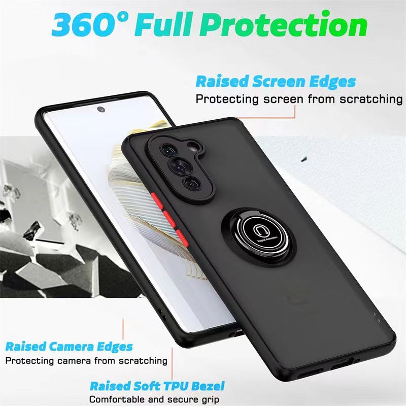 Phone Case for Huawei Nova 10, Shockproof Bumper [Drop-Protection] Case with Ring Holder Stand Magnetic Cover