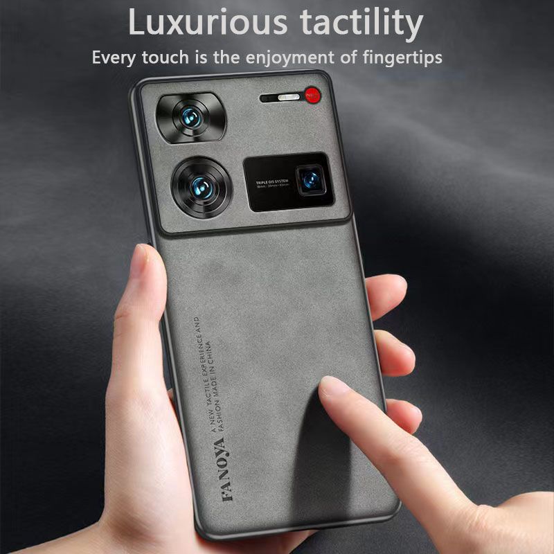 Luxury Business Retro Leather Phone Case For ZTE nubia Z60 Ultra, Shockproof Fall prevention Protective Case