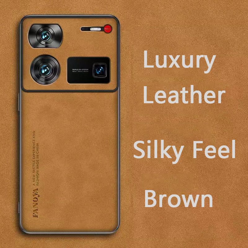 Luxury Business Retro Leather Phone Case For ZTE nubia Z60 Ultra, Shockproof Fall prevention Protective Case