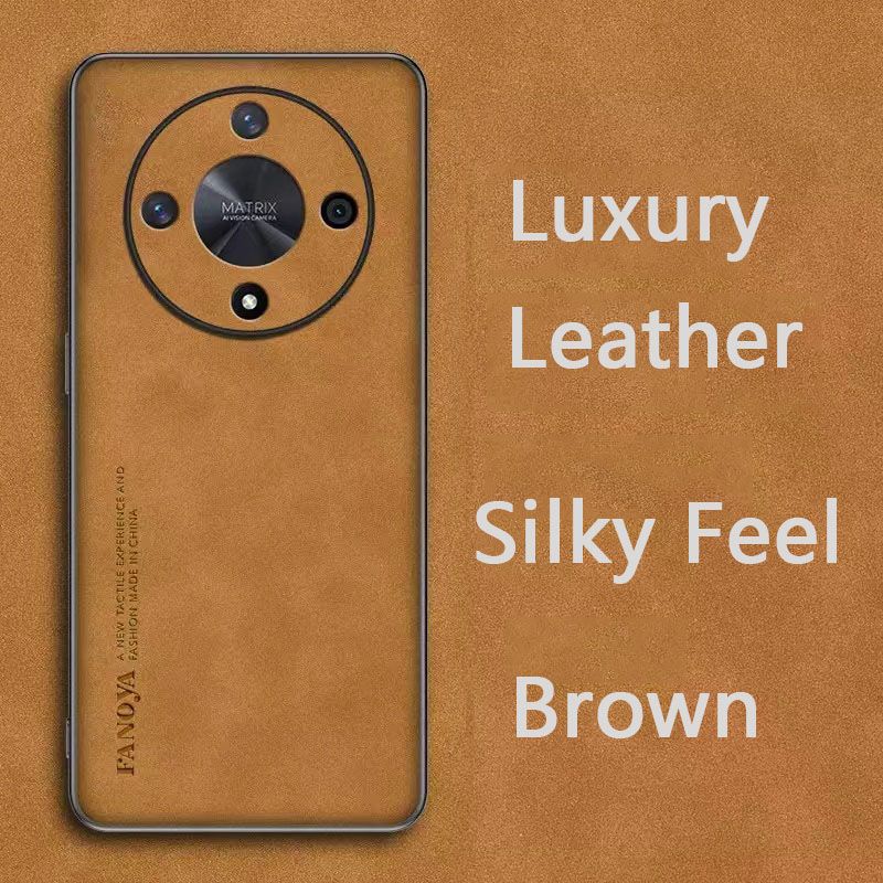 Luxury Business Retro Leather Phone Case For Honor X9b, Shockproof Fall prevention Protective Case