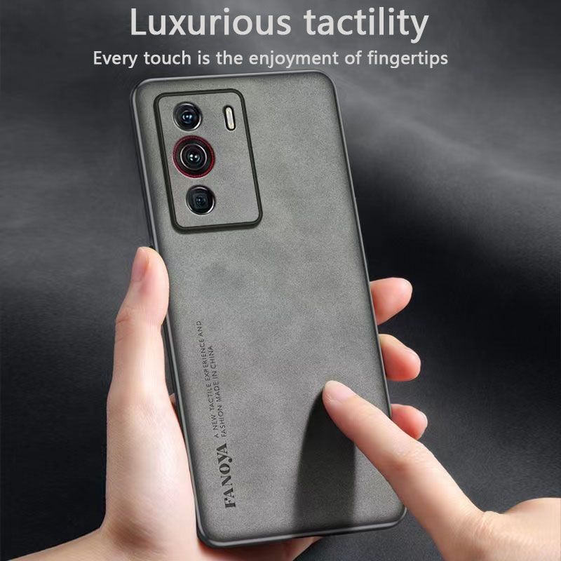 Luxury Business Retro Leather Phone Case For ZTE nubia Z40 Pro, Shockproof Fall prevention Protective Case