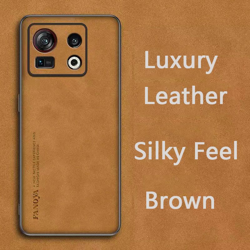 Luxury Business Retro Leather Phone Case For ZTE nubia Z40S Pro, Shockproof Fall prevention Protective Case