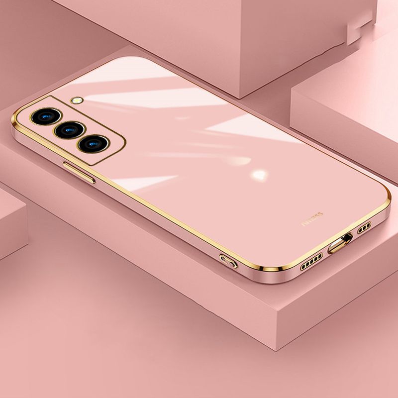 Phone Case for Samsung Galaxy A55 A35 A25 A15 A05S A54 A34 A24 A14 A33 A53 Shockproof Bumper Colourful Straight Edge Plating Silicone Cover