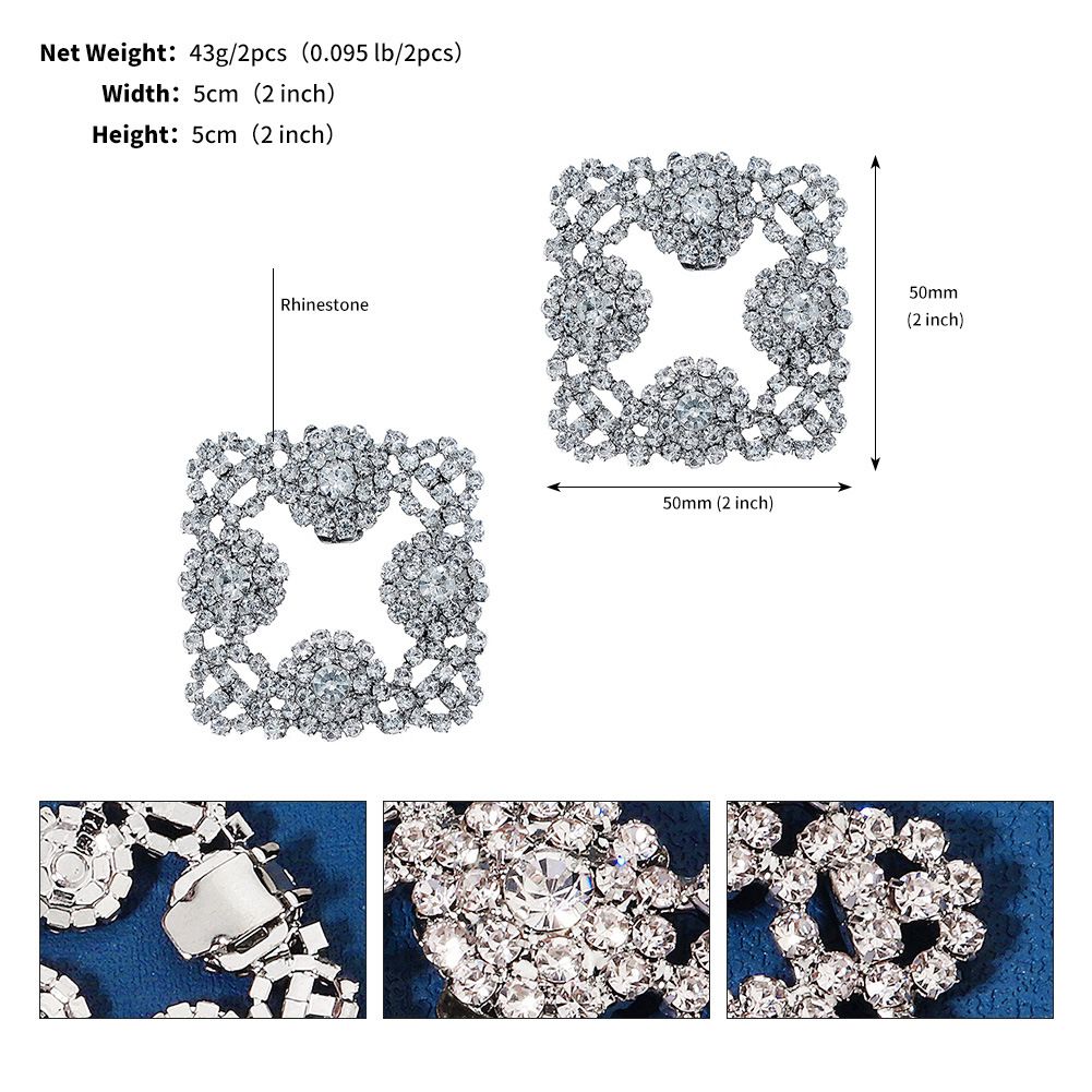 Personalised DIY Bridal Shoe Clips Daily Versatile Removable Rhinestone Shoe Buckles
