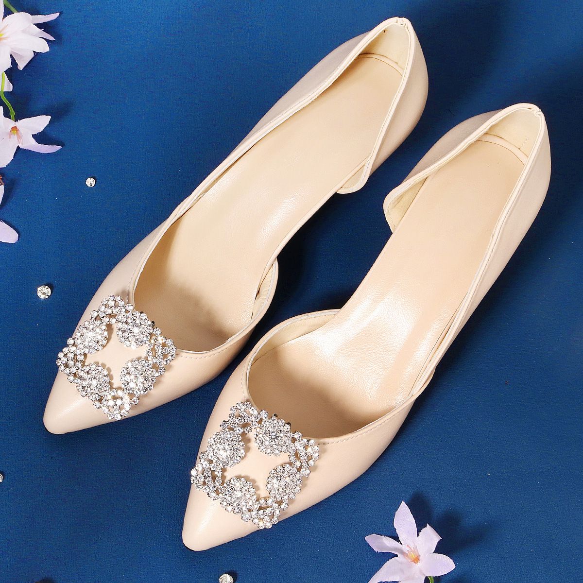Personalised DIY Bridal Shoe Clips Daily Versatile Removable Rhinestone Shoe Buckles