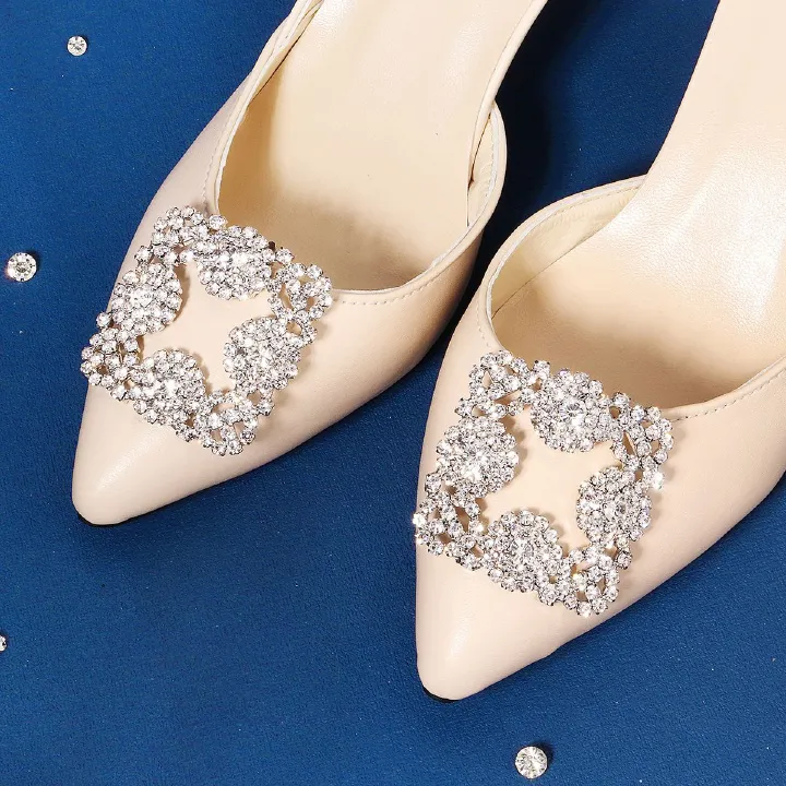 Personalised DIY Bridal Shoe Clips Daily Versatile Removable Rhinestone Shoe Buckles