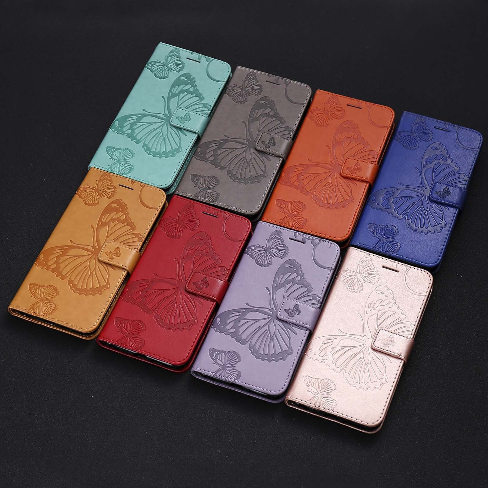 Flip Cover For Samsung Galaxy S8 S9 S10 S20 S21 FE S22 S23 Note 10 Plus S24 Ultra Note 8 9 20 Ultra Leather Case [Flip Vintage Leather] Wallet Shockproof Durable Retro Phone Case