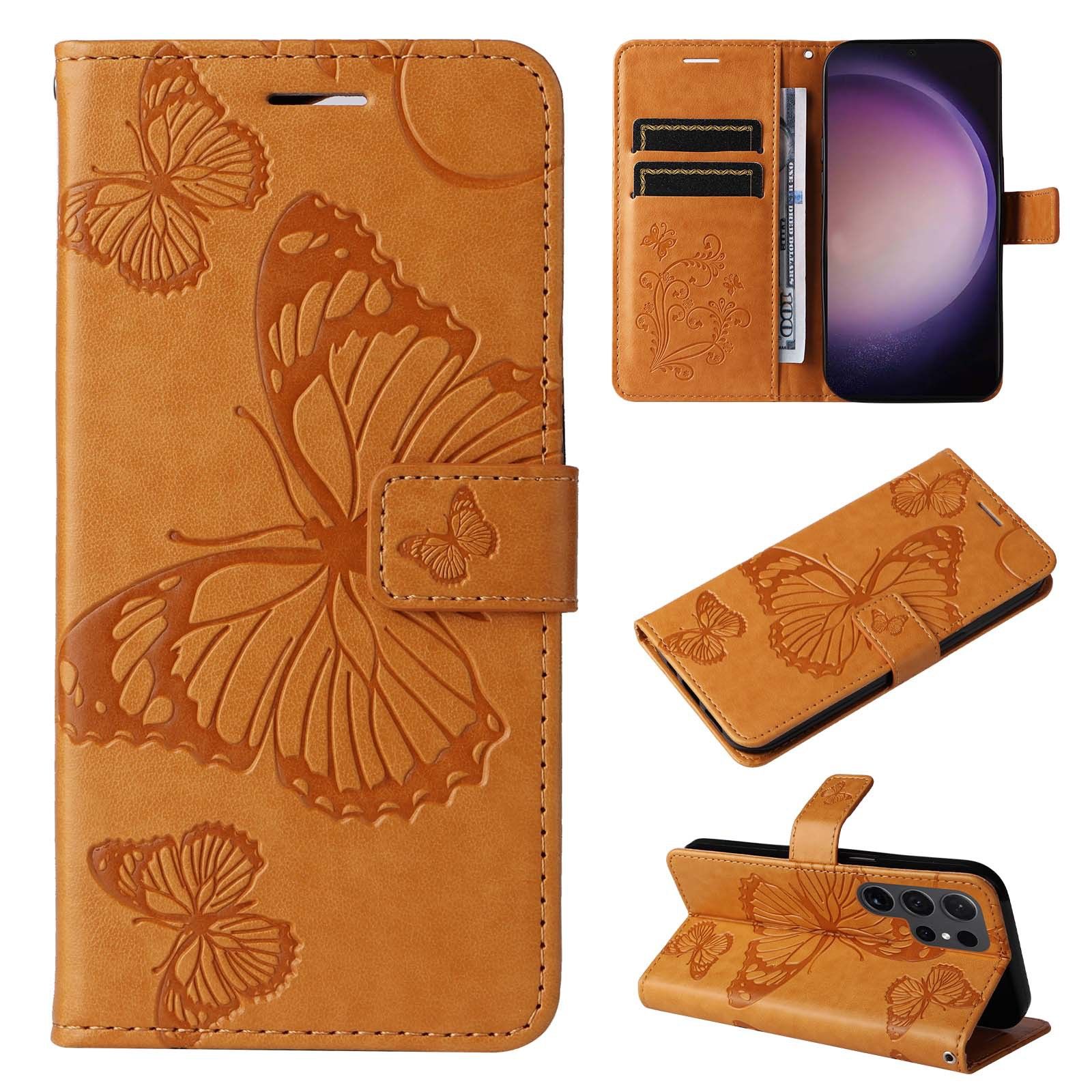 Flip Cover For Samsung Galaxy S8 S9 S10 S20 S21 FE S22 S23 Note 10 Plus S24 Ultra Note 8 9 20 Ultra Leather Case [Flip Vintage Leather] Wallet Shockproof Durable Retro Phone Case