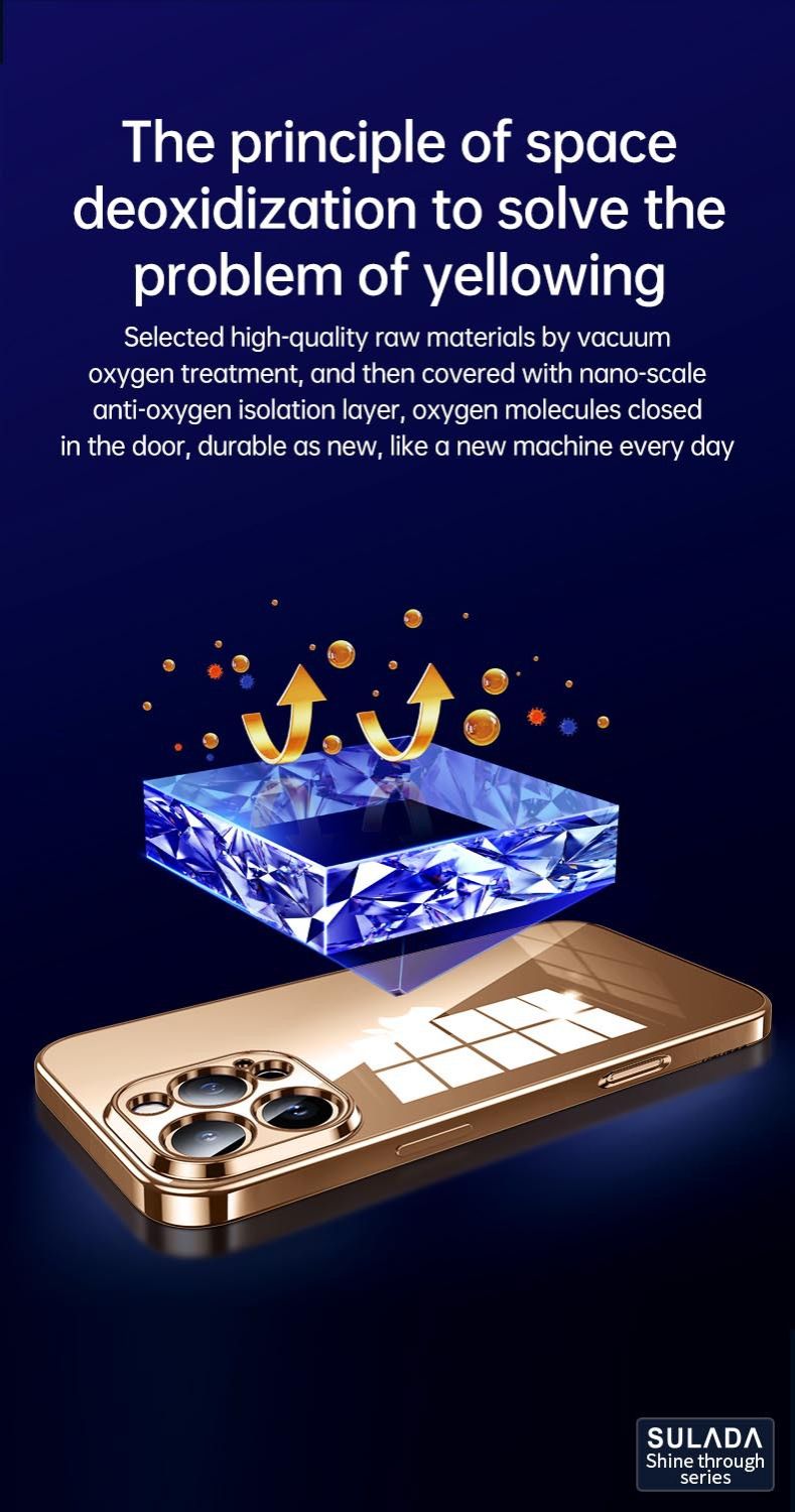 Phone Case for iPhone 16 Pro Max,iPhone 16 Plus / 16 Pro Cover Fine Hole Soft Dazzle Translucent Plating TPU Protective Case