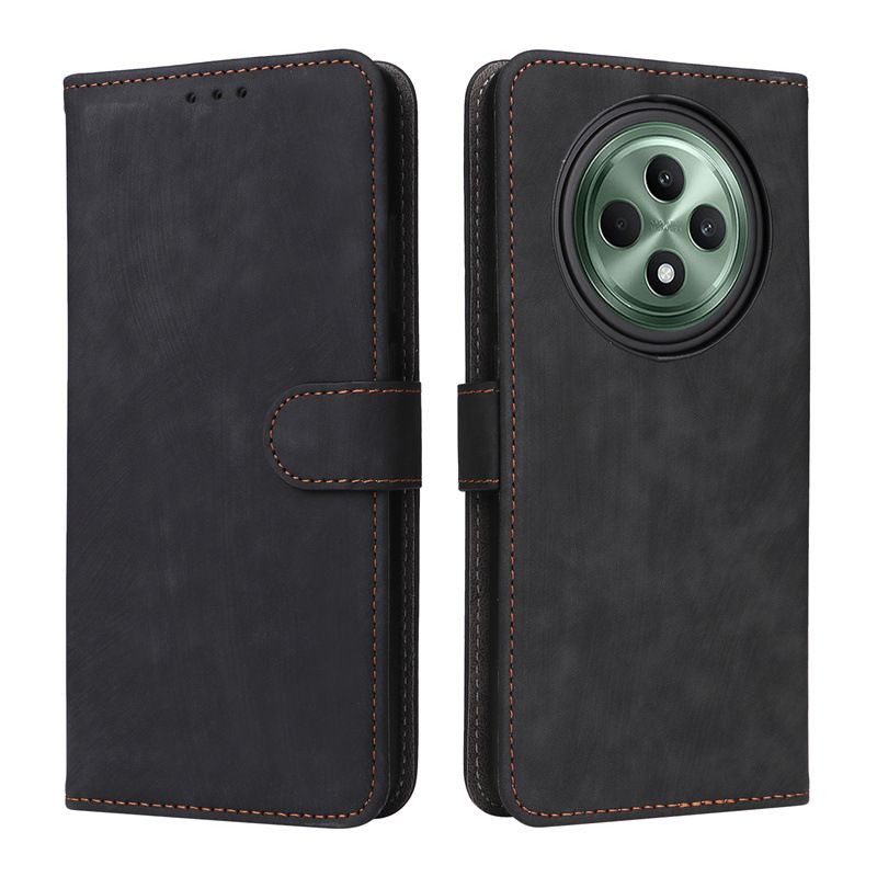 Flip Cover For OPPO Reno 12F / Reno12 F 5G Leather Case [RFID Blocking] [Flip Vintage Leather] Wallet Shockproof Durable Retro Phone Case