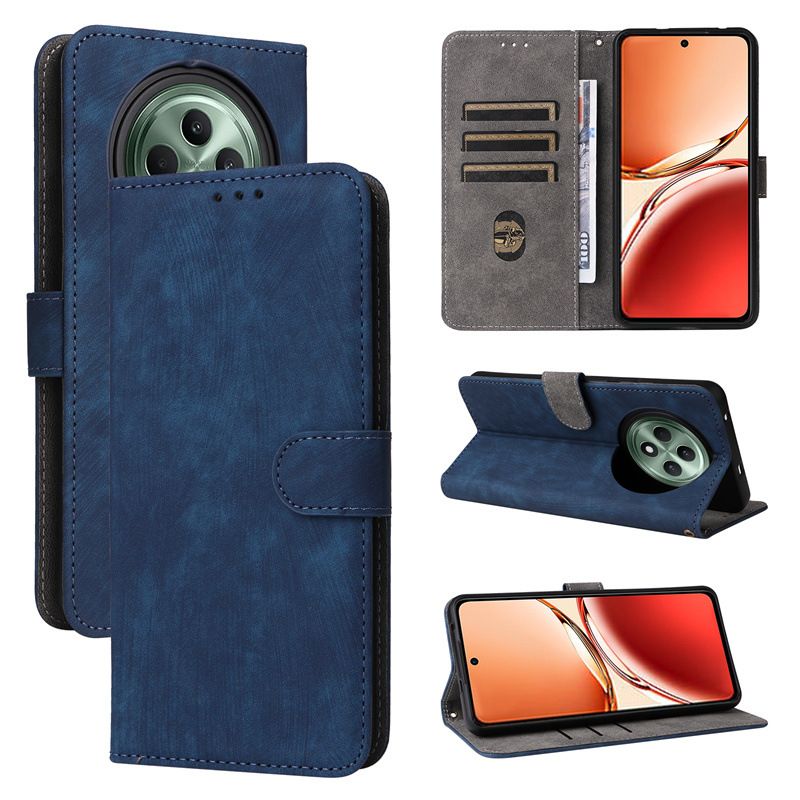 Flip Cover For OPPO Reno 12F / Reno12 F 5G Leather Case [RFID Blocking] [Flip Vintage Leather] Wallet Shockproof Durable Retro Phone Case
