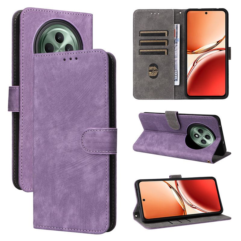 Flip Cover For OPPO Reno 12F / Reno12 F 5G Leather Case [RFID Blocking] [Flip Vintage Leather] Wallet Shockproof Durable Retro Phone Case