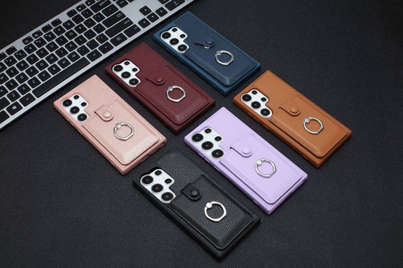 Leather Cover for Samsung S24 S23 Ultra S22 S21 Plus A16 A55 A35 A25 A15 A54 A34 A24 A14 A53 A13 Pull-out Card Bag Buckle Anti-drop Phone Case