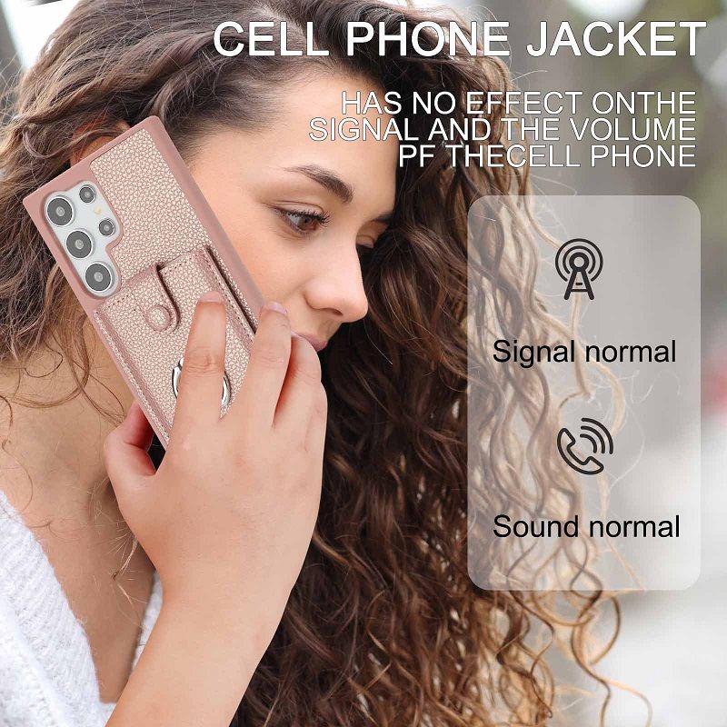 Leather Cover for Samsung S24 S23 Ultra S22 S21 Plus A16 A55 A35 A25 A15 A54 A34 A24 A14 A53 A13 Pull-out Card Bag Buckle Anti-drop Phone Case