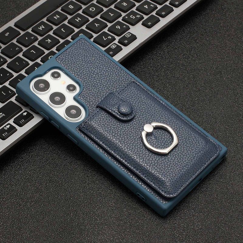 Leather Cover for Samsung S24 S23 Ultra S22 S21 Plus A16 A55 A35 A25 A15 A54 A34 A24 A14 A53 A13 Pull-out Card Bag Buckle Anti-drop Phone Case