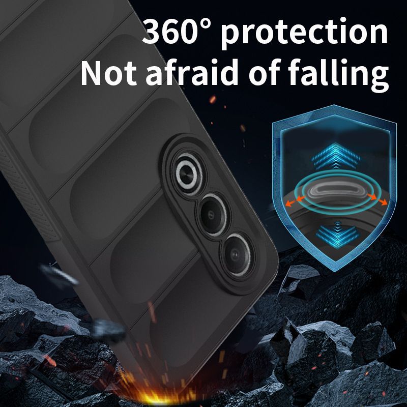 Luxury Skin Feeling Air Sac Silicone Phone Case For OPPO A80 5G/A3 Pro 5G Non Slip Anti Fall Protective Case