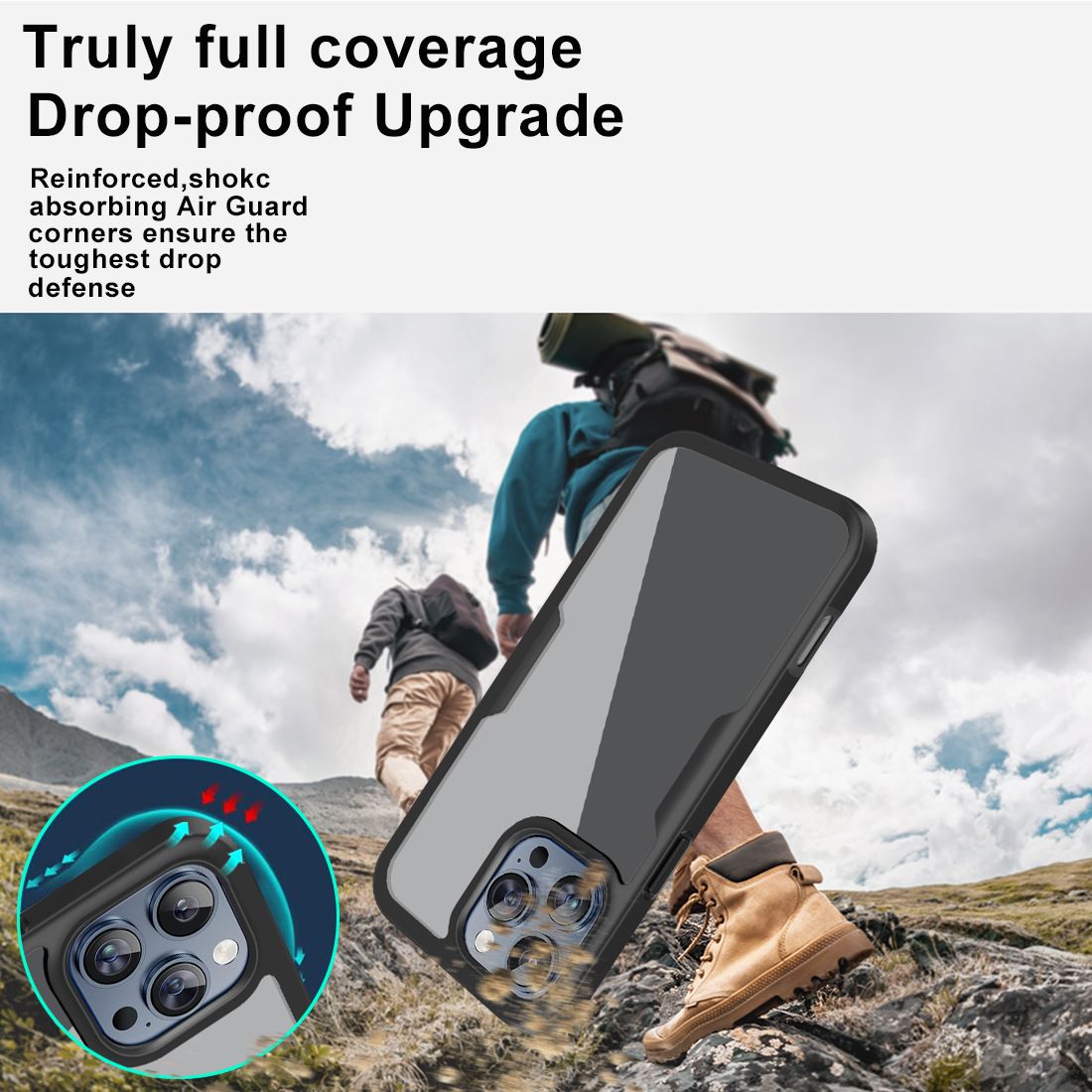 360 Full Protection Case for iPhone 16 Pro Max Cover Built-in Screen Protector