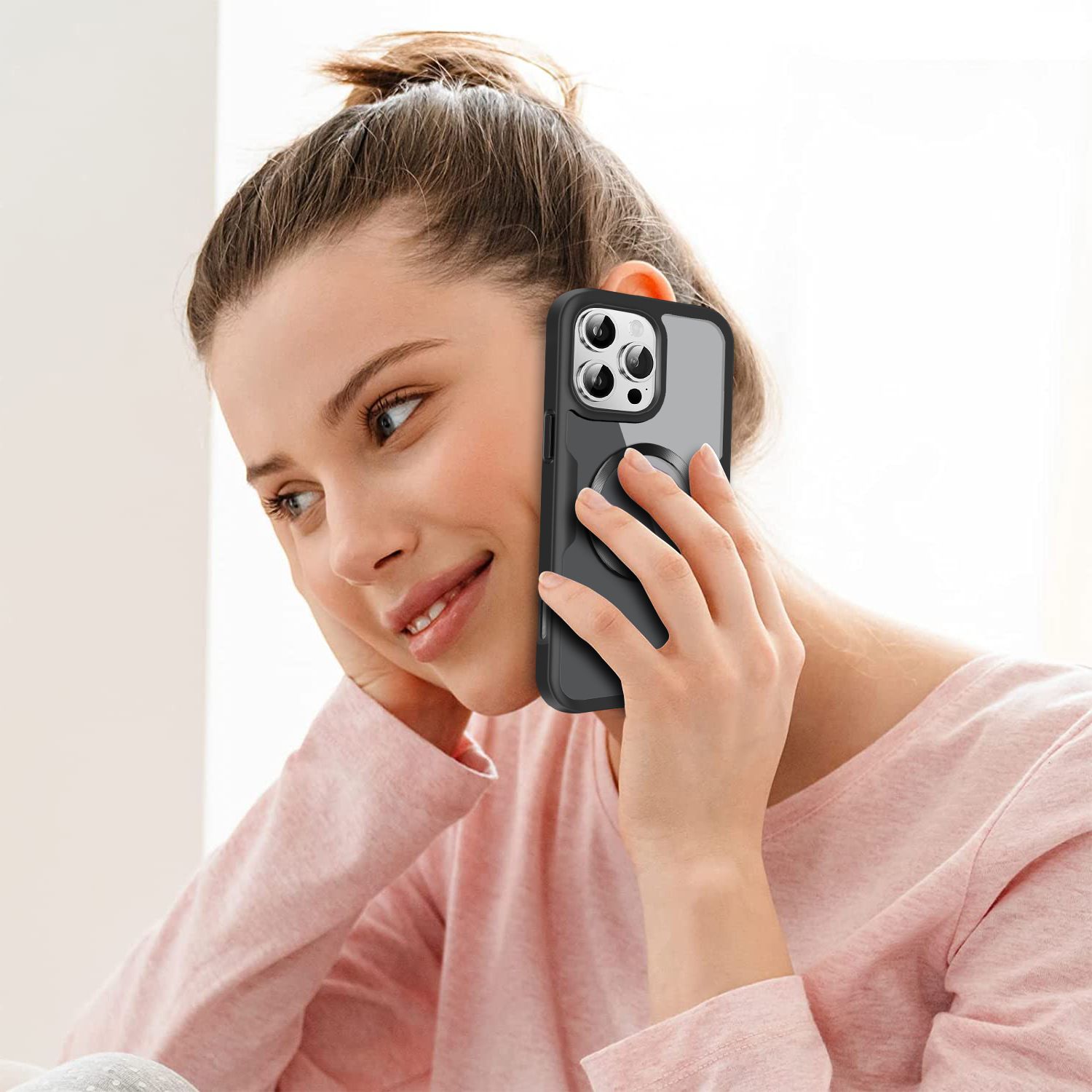 Magnetic Suction Case Total 360° Protection for iPhone 16 Pro Max Cover Built-in Screen Protector