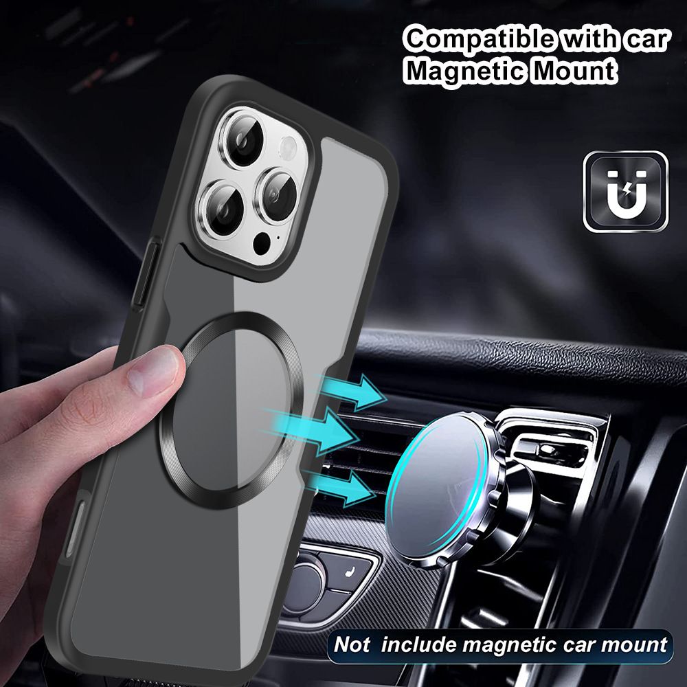 Magnetic Suction Case Total 360° Protection for iPhone 16 Pro Max Cover Built-in Screen Protector