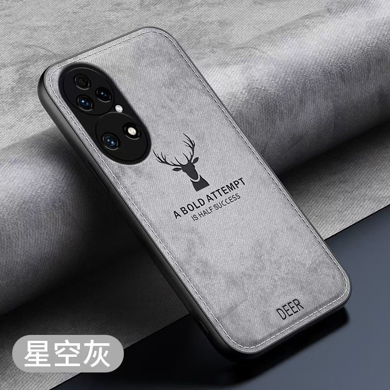 Phone Case For Huawei P50 Pro 6.6" Simple Cloth Pattern Shockproof Bumper Cover