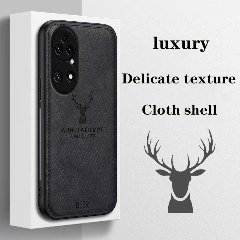 Phone Case For Huawei P50 Pro 6.6" Simple Cloth Pattern Shockproof Bumper Cover