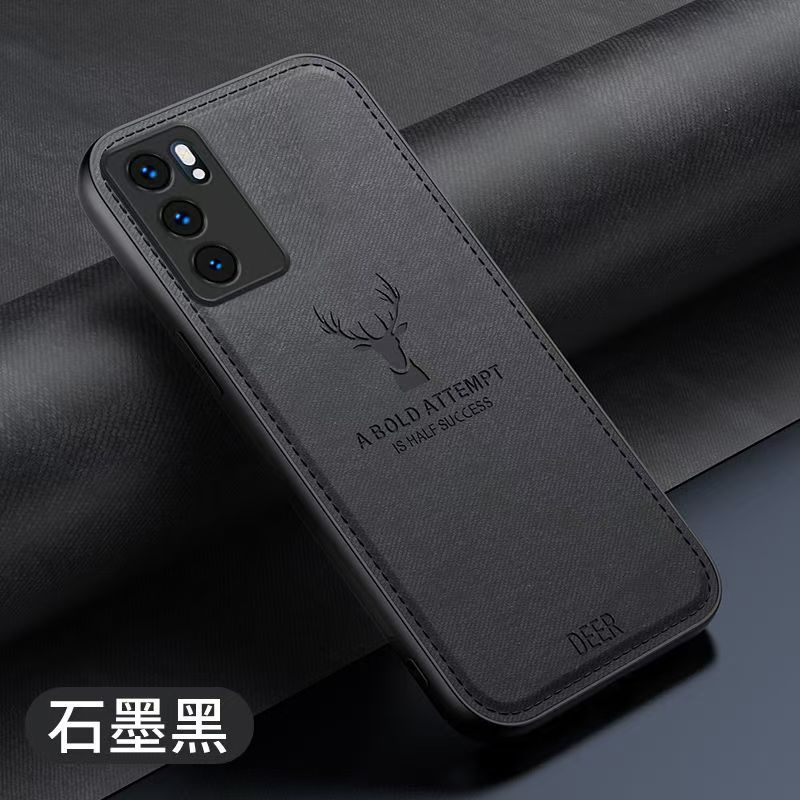 Phone Case For OPPO OPPO Reno 6 5G Simple Cloth Pattern Shockproof Bumper Cover
