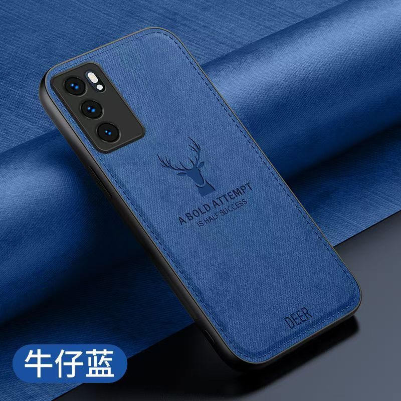 Phone Case For OPPO OPPO Reno 6 5G Simple Cloth Pattern Shockproof Bumper Cover