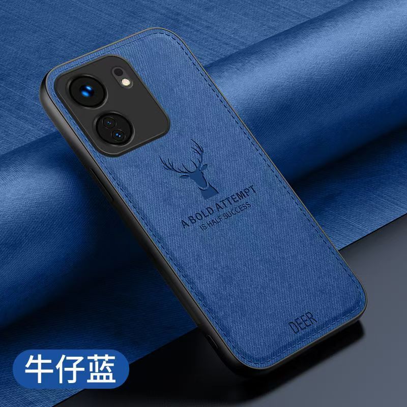 Phone Case For Xiaomi Redmi 13C 4G/Poco C65 4G Simple Cloth Pattern Shockproof Bumper Cover