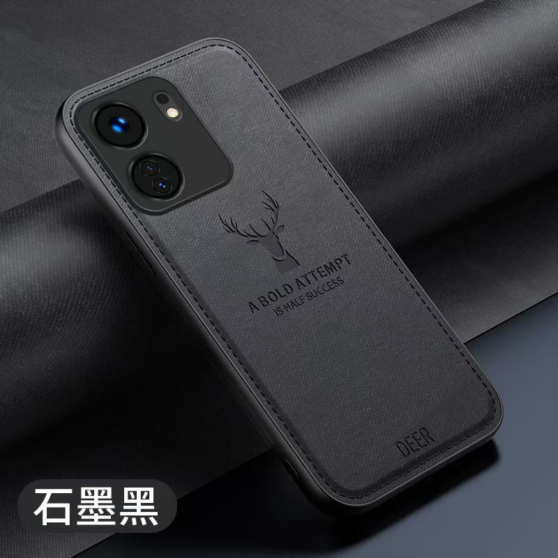 Phone Case For Xiaomi Redmi 13C 4G/Poco C65 4G Simple Cloth Pattern Shockproof Bumper Cover