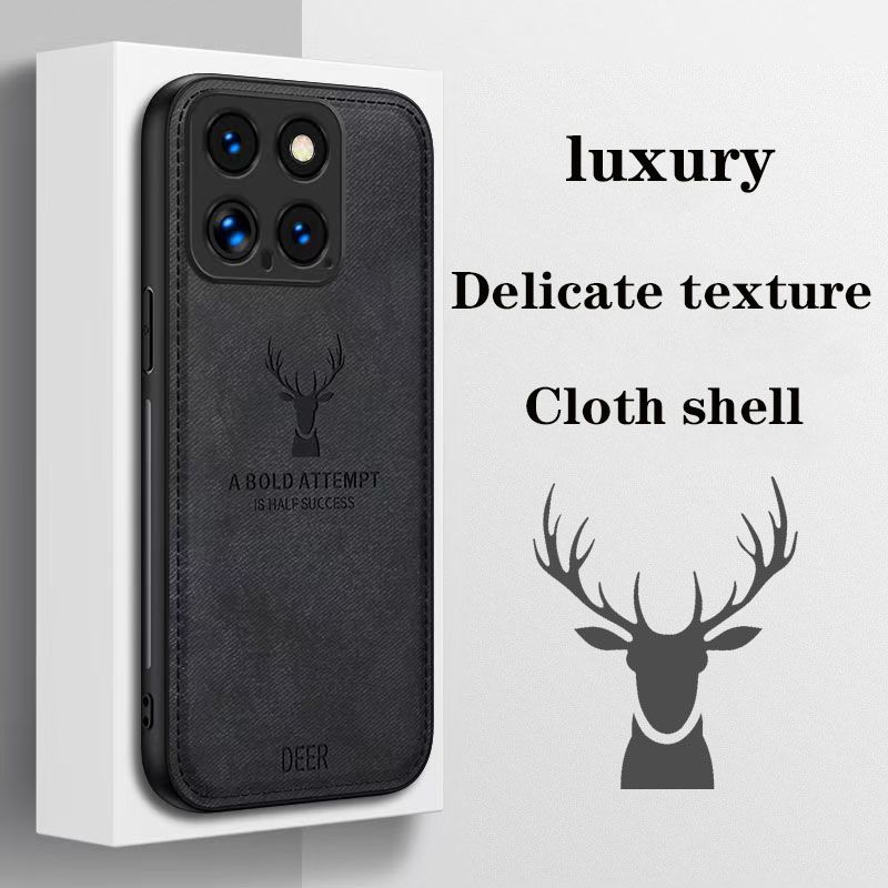 Phone Case For XiaoMi 14 5G Simple Cloth Pattern Shockproof Bumper Cover