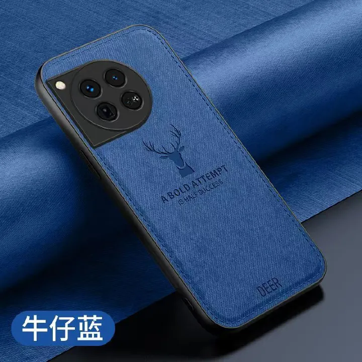 Phone Case For OnePlus 12 Simple Cloth Pattern Shockproof Bumper Cover