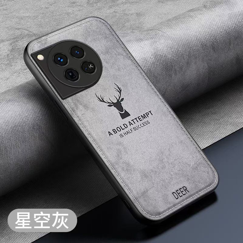 Phone Case For OnePlus 12 Simple Cloth Pattern Shockproof Bumper Cover