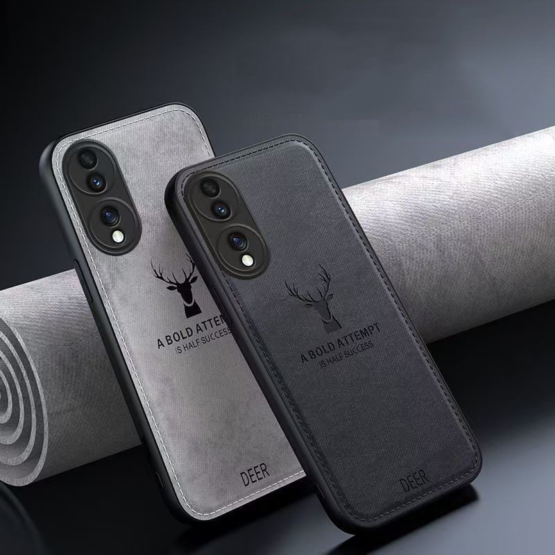 Phone Case For Honor 70 Simple Cloth Pattern Shockproof Bumper Cover