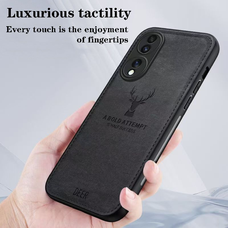 Phone Case For Honor 70 Simple Cloth Pattern Shockproof Bumper Cover