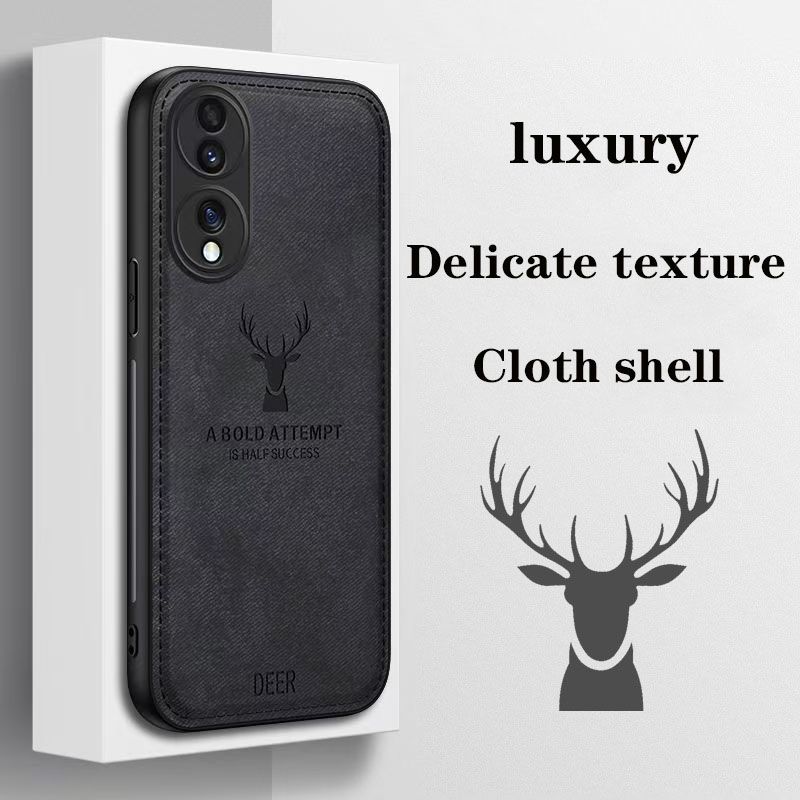 Phone Case For Honor 70 Simple Cloth Pattern Shockproof Bumper Cover