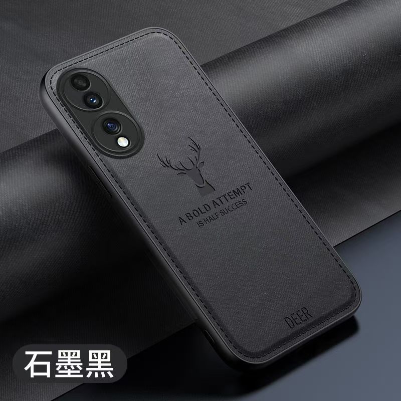Phone Case For Honor 70 Simple Cloth Pattern Shockproof Bumper Cover