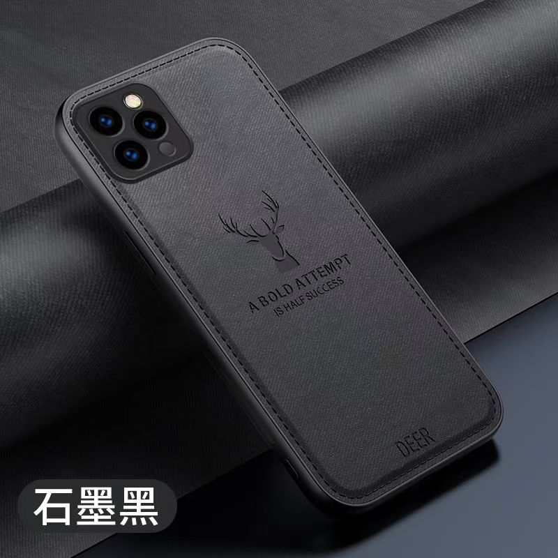 Phone Case For iPhone 12 Pro Simple Cloth Pattern Shockproof Bumper Cover