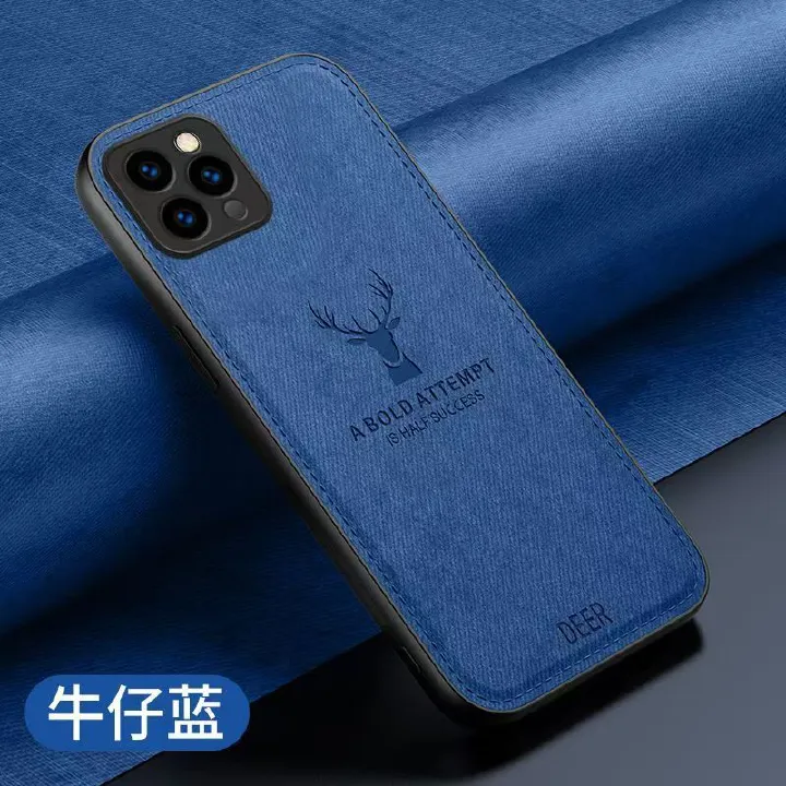 Phone Case For iPhone 12 Pro Simple Cloth Pattern Shockproof Bumper Cover