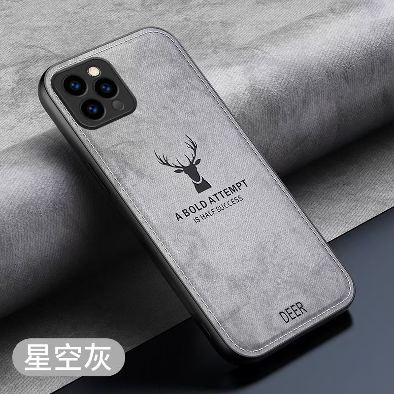 Phone Case For iPhone 12 Pro Simple Cloth Pattern Shockproof Bumper Cover