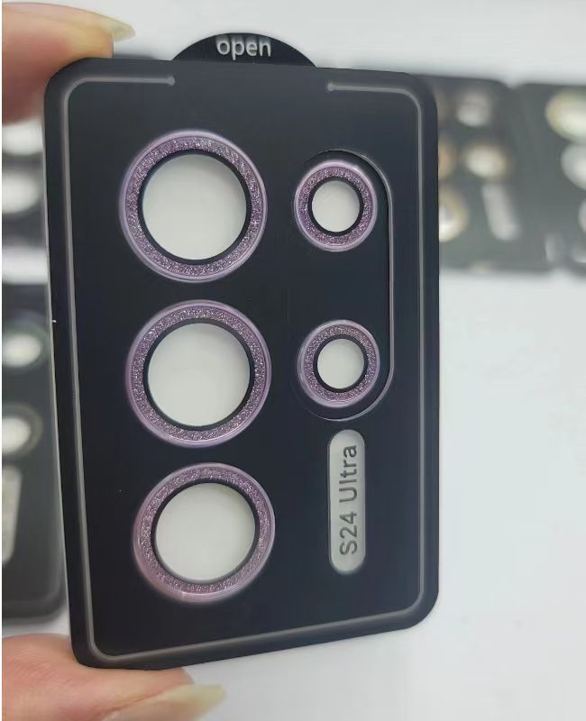Camera Lens Protector For Samsung Galaxy S24 Ultra S24 Plus S23 Ultra S23 Plus Toughened Glass+Aluminium Alloy Metal Camera Lens Protectors Film