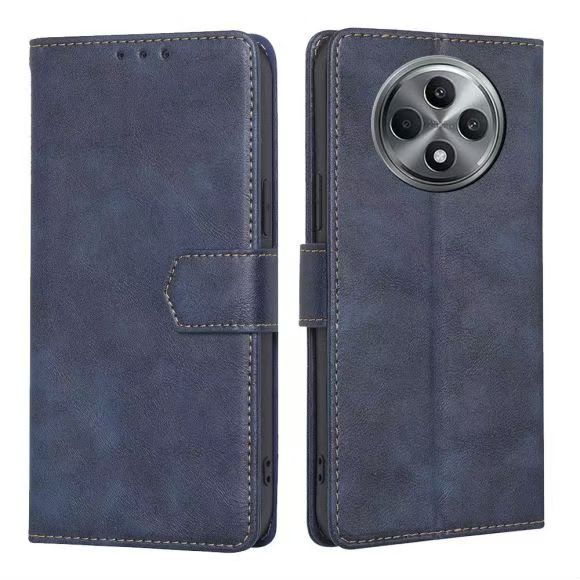 Flip Folio Cover For OPPO Reno 12F 5G/Reno 12 F 5G Leather Case Wallet Shockproof Durable Magnetic Clip Closure Phone Case