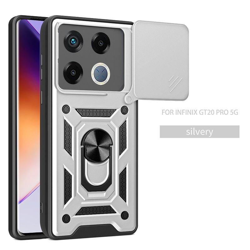 Luxury Phone Case The Camera Lens Cover For Infinix GT 20 Pro 5G Shockproof Bumper Cover vehicle-mounted Magnetic Kickstand Case