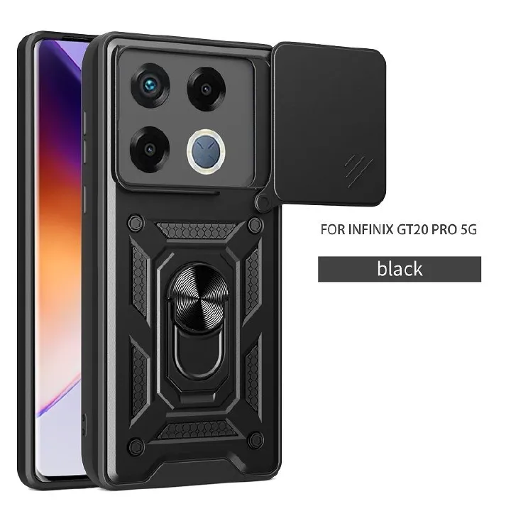 Luxury Phone Case The Camera Lens Cover For Infinix GT 20 Pro 5G Shockproof Bumper Cover vehicle-mounted Magnetic Kickstand Case