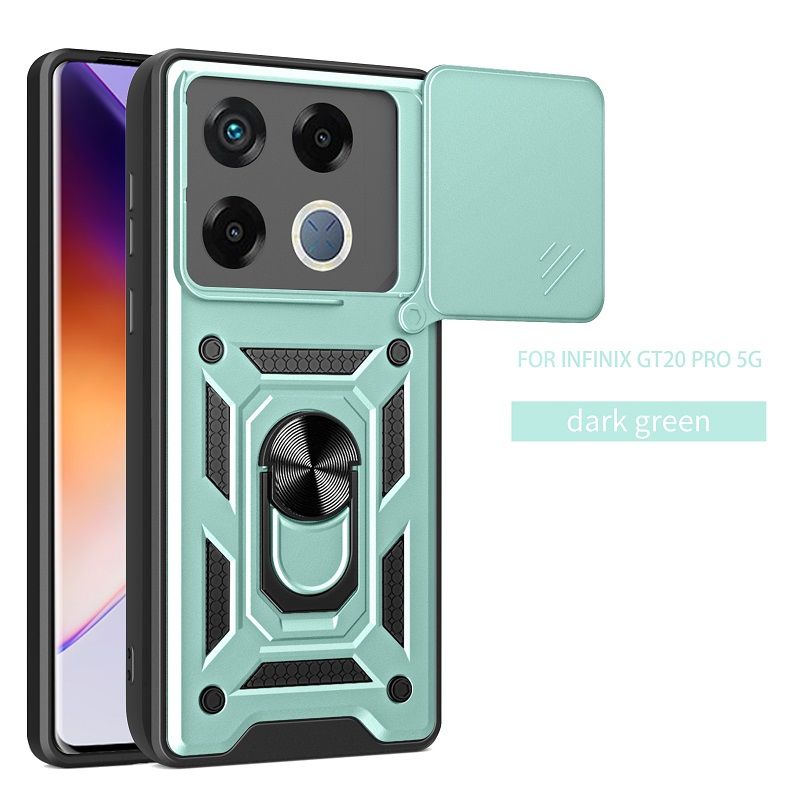 Luxury Phone Case The Camera Lens Cover For Infinix GT 20 Pro 5G Shockproof Bumper Cover vehicle-mounted Magnetic Kickstand Case