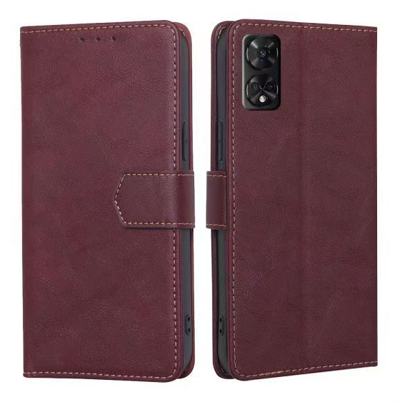 Flip Folio Cover For TCL 50 5G Leather Case Wallet Shockproof Durable Magnetic Clip Closure Phone Case