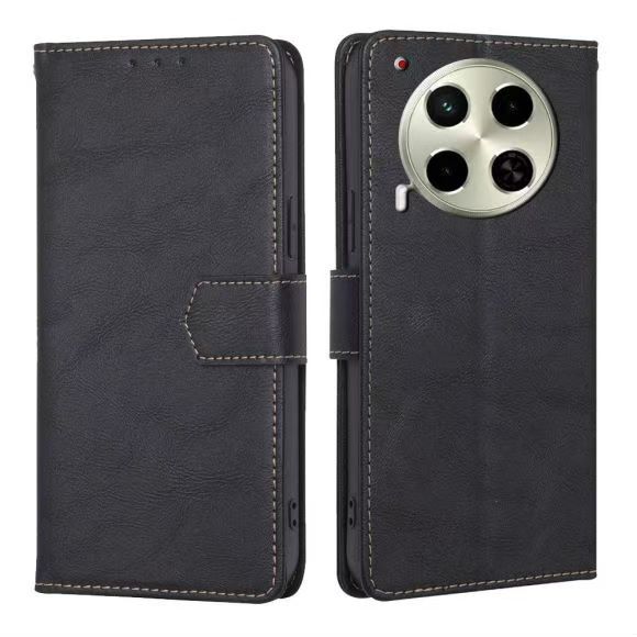 Flip Folio Cover For Tecno Camon 30 Leather Case Wallet Shockproof Durable Magnetic Clip Closure Phone Case