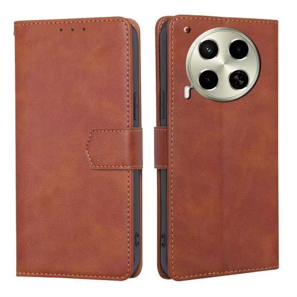 Flip Folio Cover For Tecno Camon 30 Leather Case Wallet Shockproof Durable Magnetic Clip Closure Phone Case