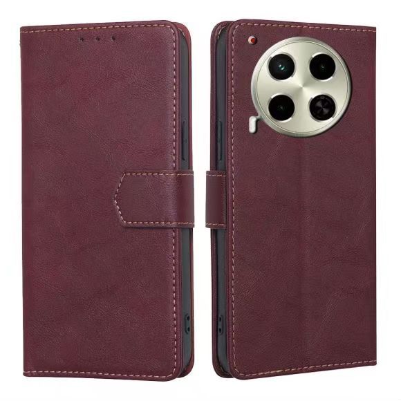 Flip Folio Cover For Tecno Camon 30 Leather Case Wallet Shockproof Durable Magnetic Clip Closure Phone Case