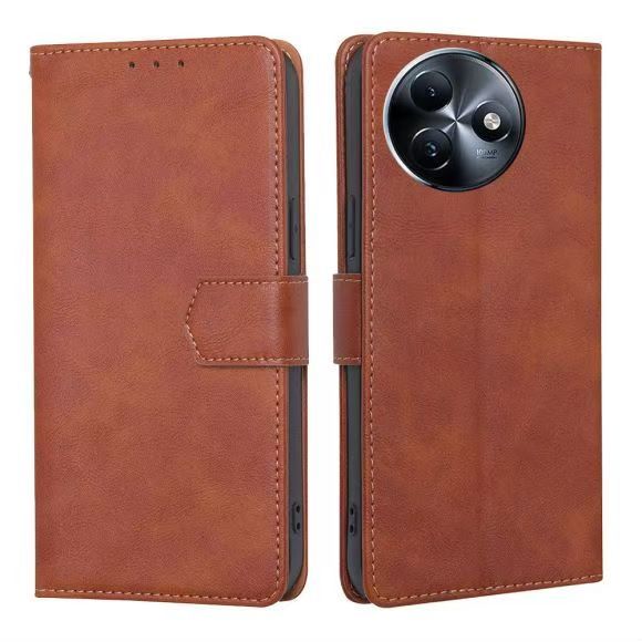 Flip Folio Cover For itel S24 Leather Case Wallet Shockproof Durable Magnetic Clip Closure Phone Case